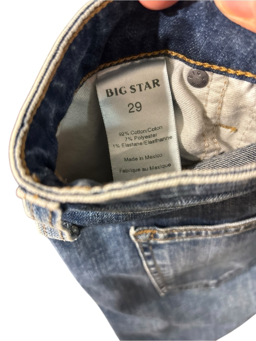 Big Star Faded Blue Denim Midi Pencil Skirt - Picture 5 of 6